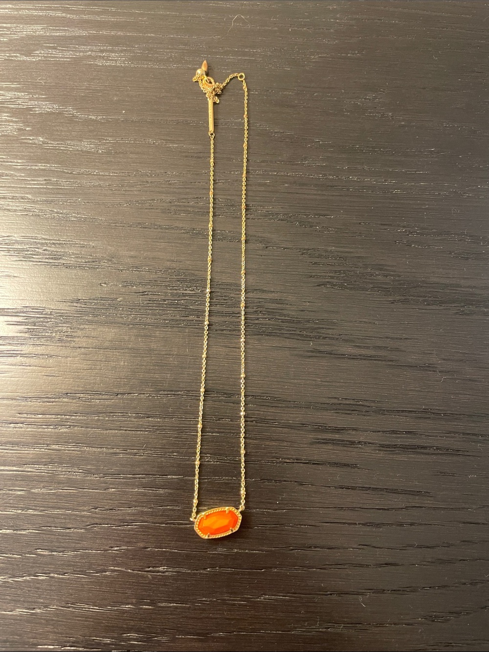 Kendra Scott orange customized necklace